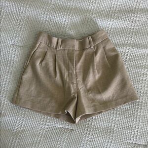 Aritzia Beige High Waist Women's Shorts